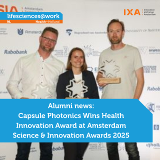 Alumni Spotlight: Capsule Photonics Wins Health Innovation Award at Amsterdam Science & Innovation Awards 2025